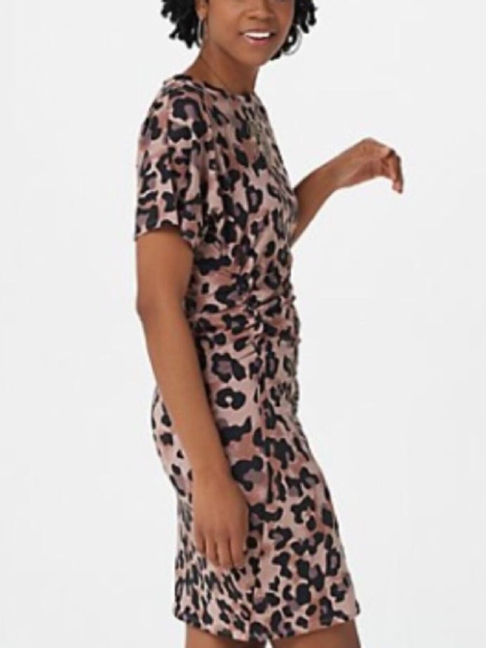 Seed to Style Organic Cotton Ruched Side Short Sleeve Dress